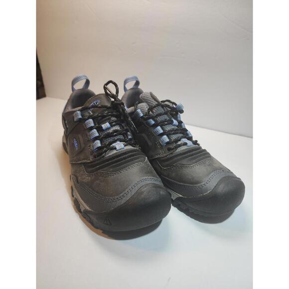 Shop Grey Womens Keen Ridge Flex Waterproof Hiking Shoes  Keen Womens Gray Blue RIDGE FLEX Waterproof Hiking Shoes Sz 9